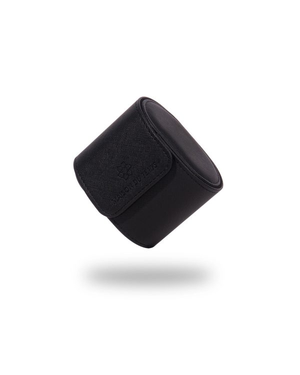 Étui élégant noir pour une montre de luxe