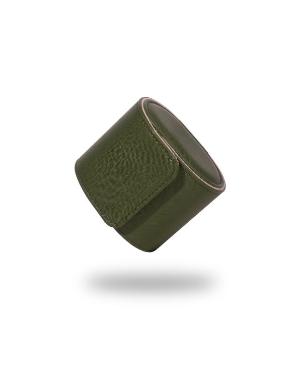 étui vert pour montre unique