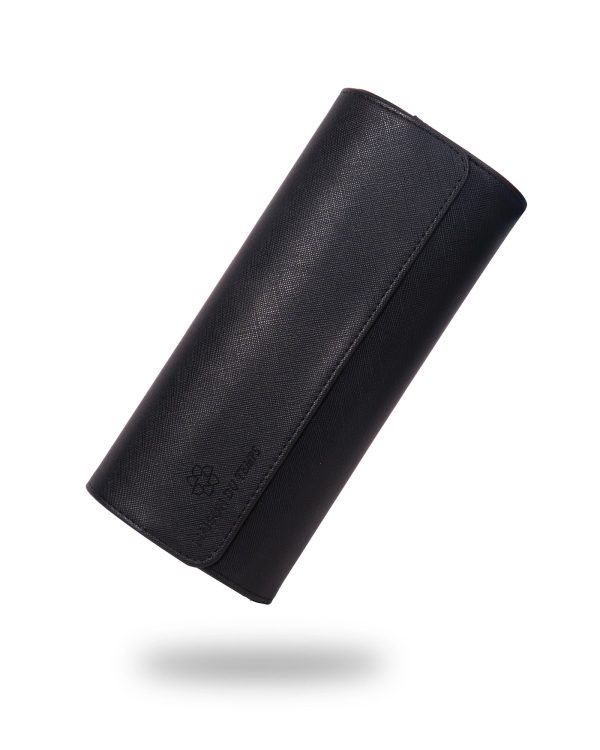 Étui à montres noir élégant pour trois montres