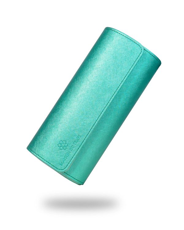 Étui à montres turquoise élégant pour trois montres